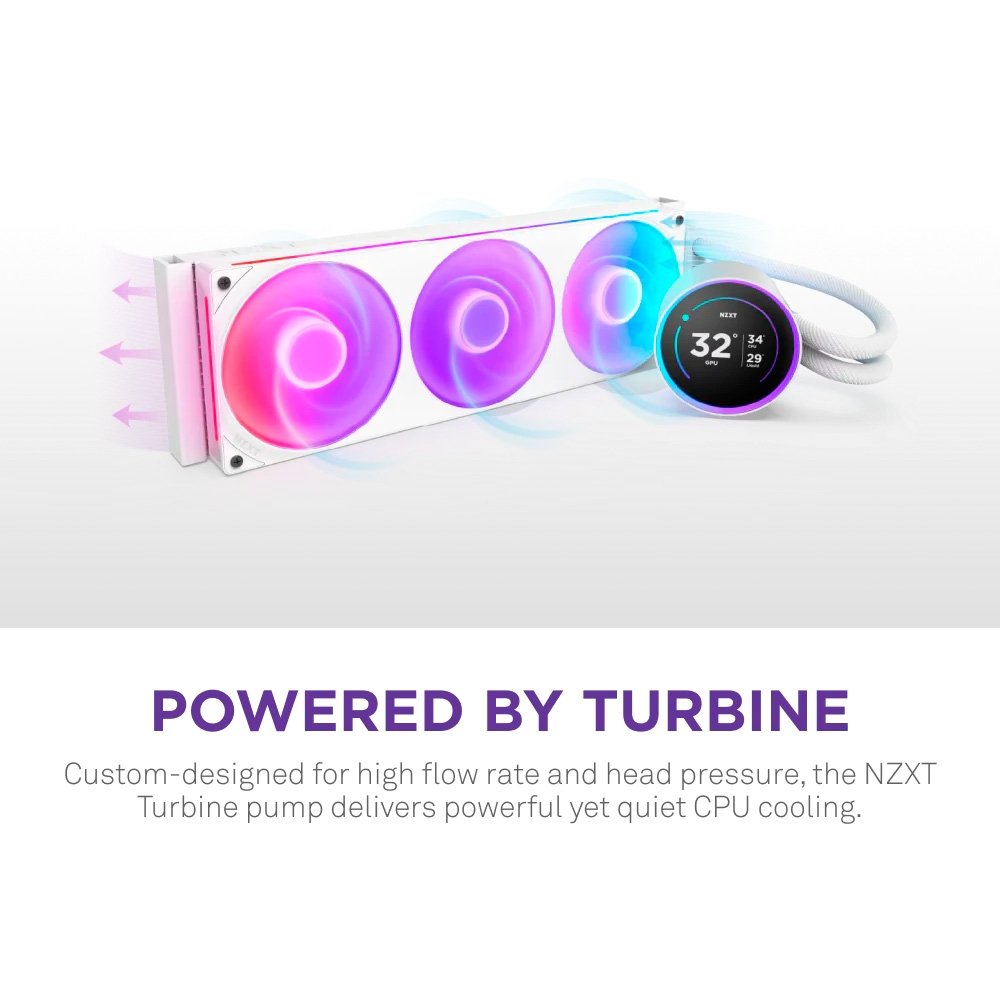 Imagem 4 de 10 do produto Watercooler NZXT Kraken Elite 420 RGB V2, Branco, RL-KR42E-W2