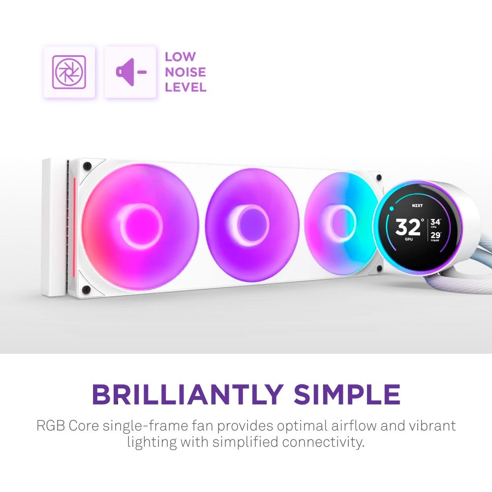 Imagem 6 de 10 do produto Watercooler NZXT Kraken Elite 420 RGB V2, Branco, RL-KR42E-W2