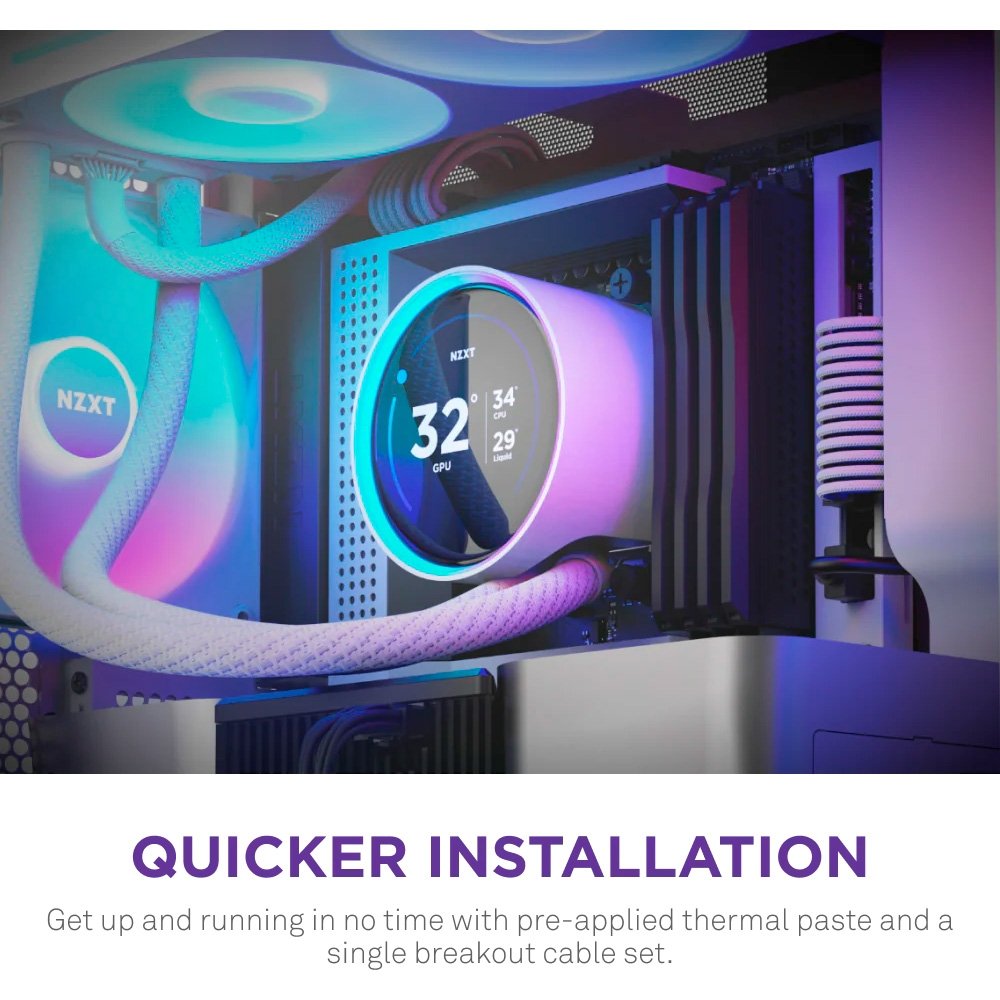 Imagem 7 de 10 do produto Watercooler NZXT Kraken Elite 420 RGB V2, Branco, RL-KR42E-W2
