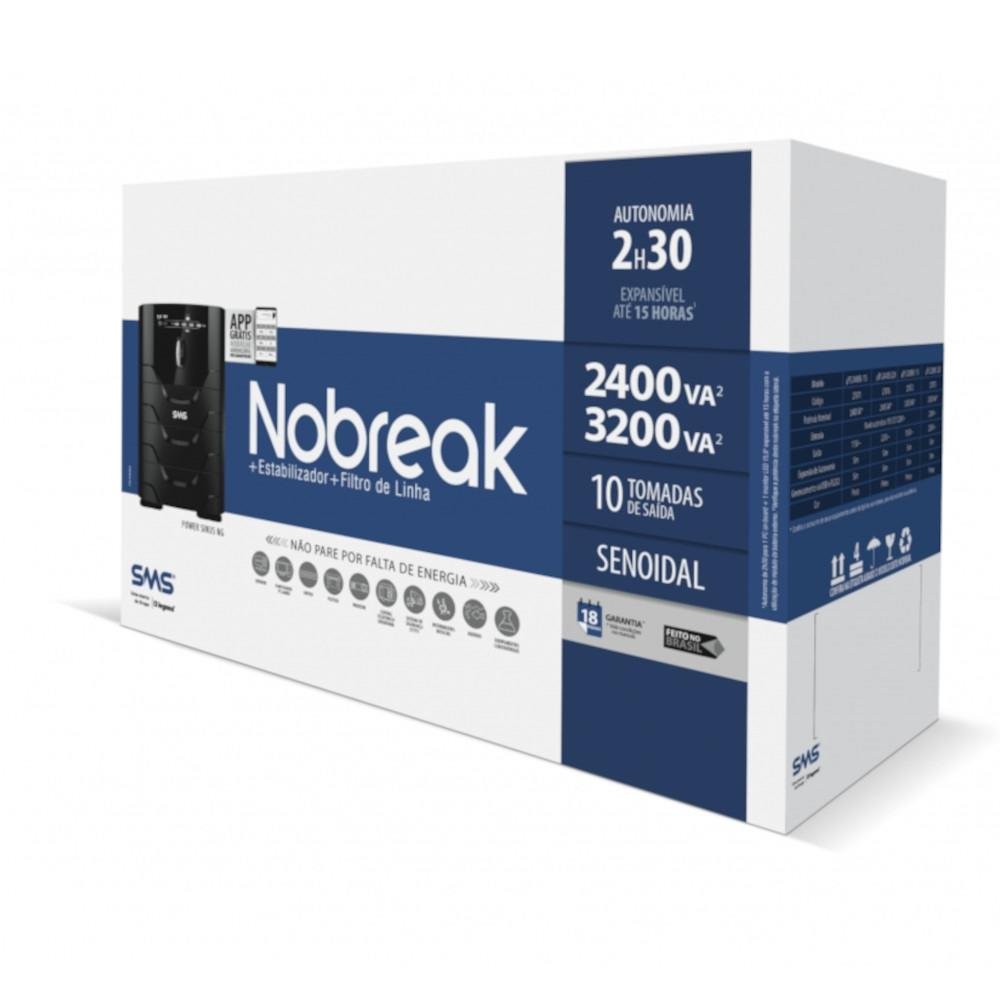 Nobreak Senoidal SMS 3200VA Power Sinus Bivolt ( Balão.info