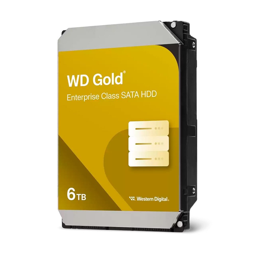 HD SATA Corporativo WD Gold Empresarial 6TB, 267MB/s, 7200RPM, OptiNAND, Amarelo - WD6004FRYZ