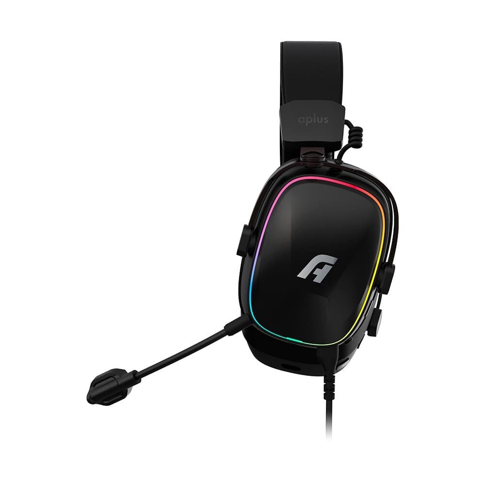 Headset Gamer Aplus Atis, RGB, Microfone Removível, USB e P3, Preto ( Balão.info - foto 3