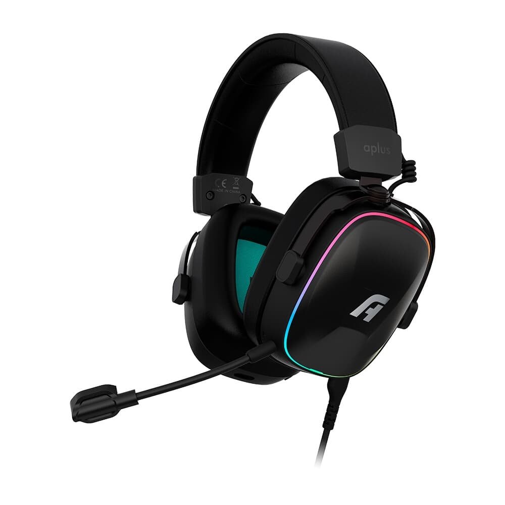 Headset Gamer Aplus Atis, RGB, Microfone Removível, USB e P3, Preto ( Balão.info - foto 4