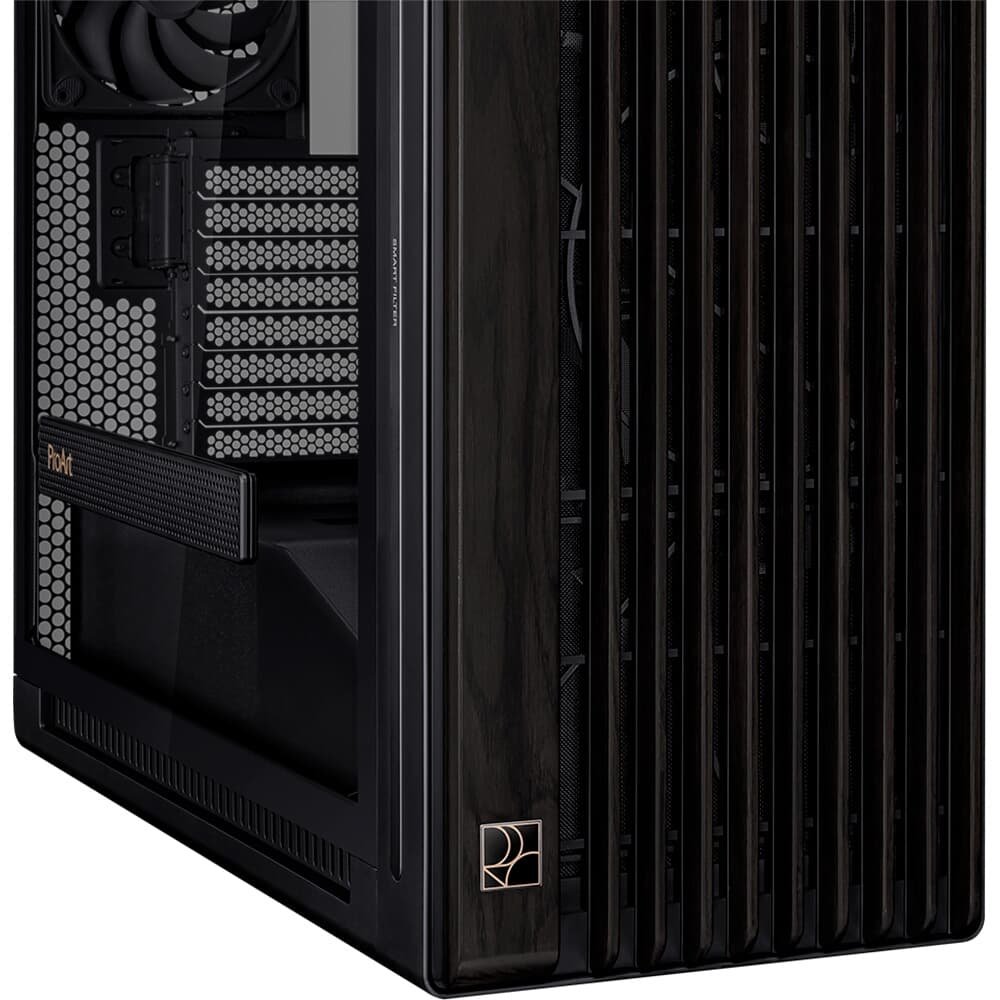 Imagem 14 de 17 do produto Gabinete ASUS PROART WOOD EDITION PA602, Mid Tower, E-ATX, Lateral em Vidro Temperado, Preto - 90DC00J0-B00010