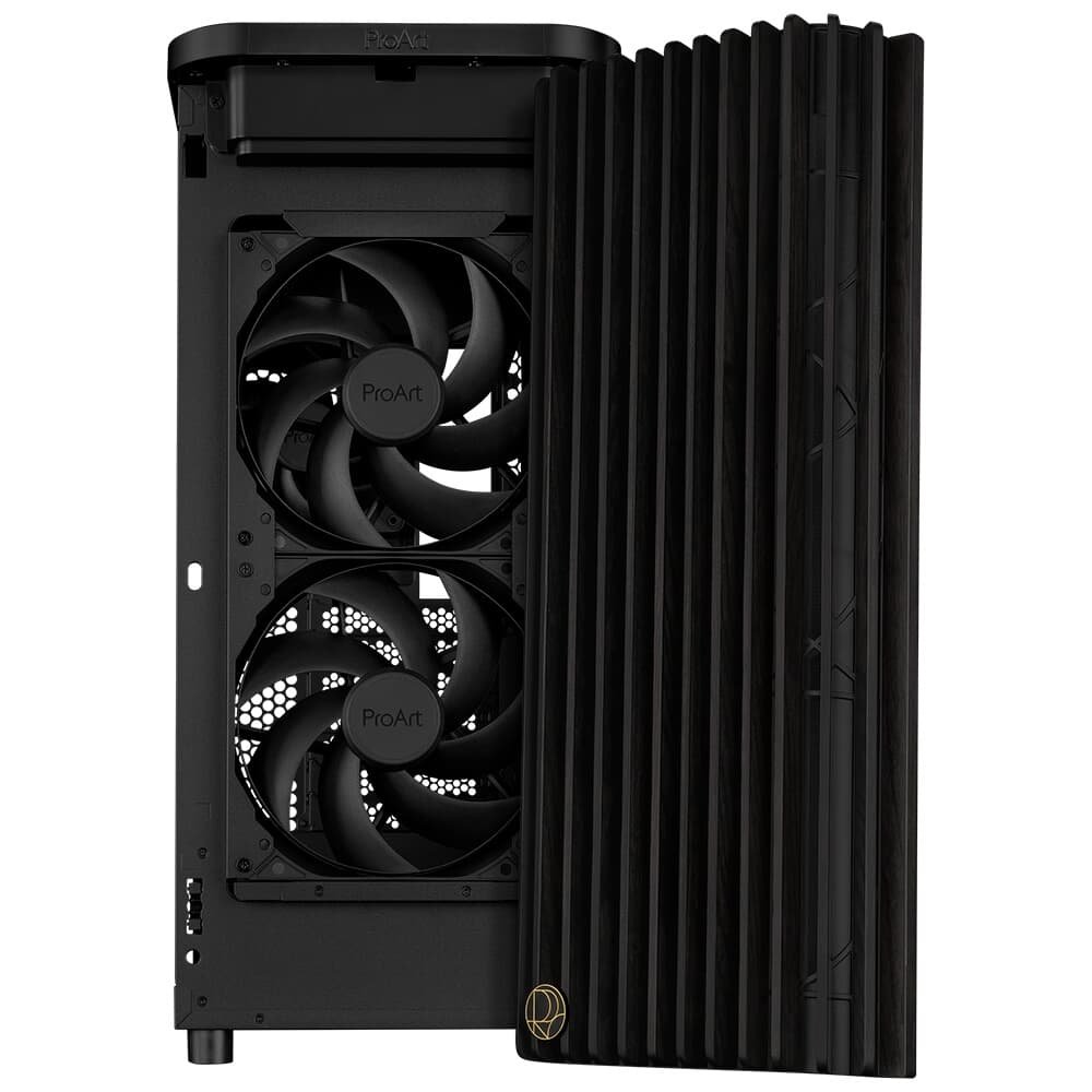 Imagem 11 de 19 do produto Gabinete ASUS PROART WOOD EDITION PA401, Mid Tower, ATX, Lateral em Vidro Temperado, 3x FANs, Preto - 90DC00M0-B30000