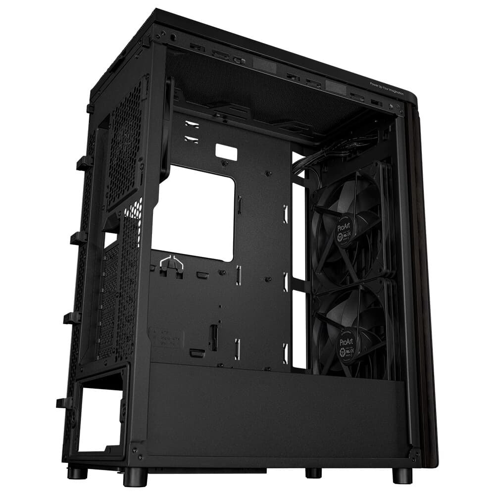 Imagem 13 de 19 do produto Gabinete ASUS PROART WOOD EDITION PA401, Mid Tower, ATX, Lateral em Vidro Temperado, 3x FANs, Preto - 90DC00M0-B30000