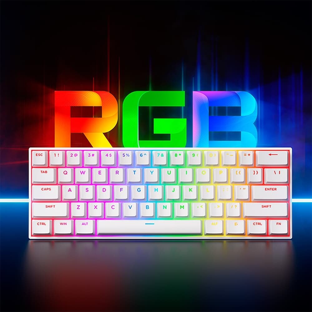 Imagem 4 de 23 do produto Teclado Magnético Gamer MCHOSE Ace 60 Hall Effect, RGB, Switch Magnético Uranus Standard, Branco - Ace60-7A