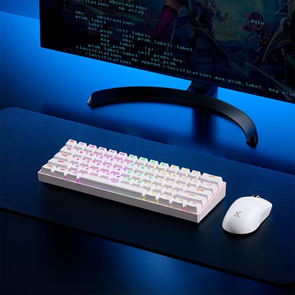 Imagem 6 de 23 do produto Teclado Magnético Gamer MCHOSE Ace 60 Hall Effect, RGB, Switch Magnético Uranus Standard, Branco - Ace60-7A