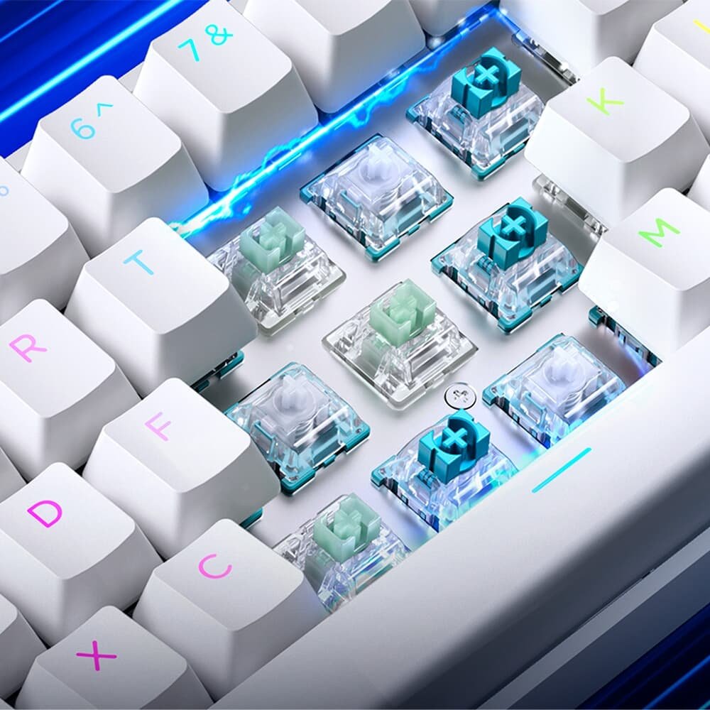 Imagem 7 de 23 do produto Teclado Magnético Gamer MCHOSE Ace 60 Hall Effect, RGB, Switch Magnético Uranus Standard, Branco - Ace60-7A