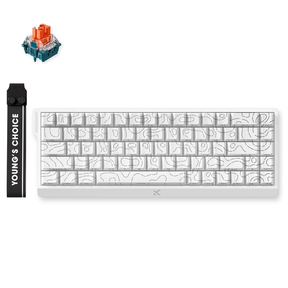 Teclado Magnético Gamer MCHOSE Ace 68 Hall Effect, RGB, Switch Magnético Uranus eSports, Topográfico, Branco - MC-Ace68-16 - view 3
