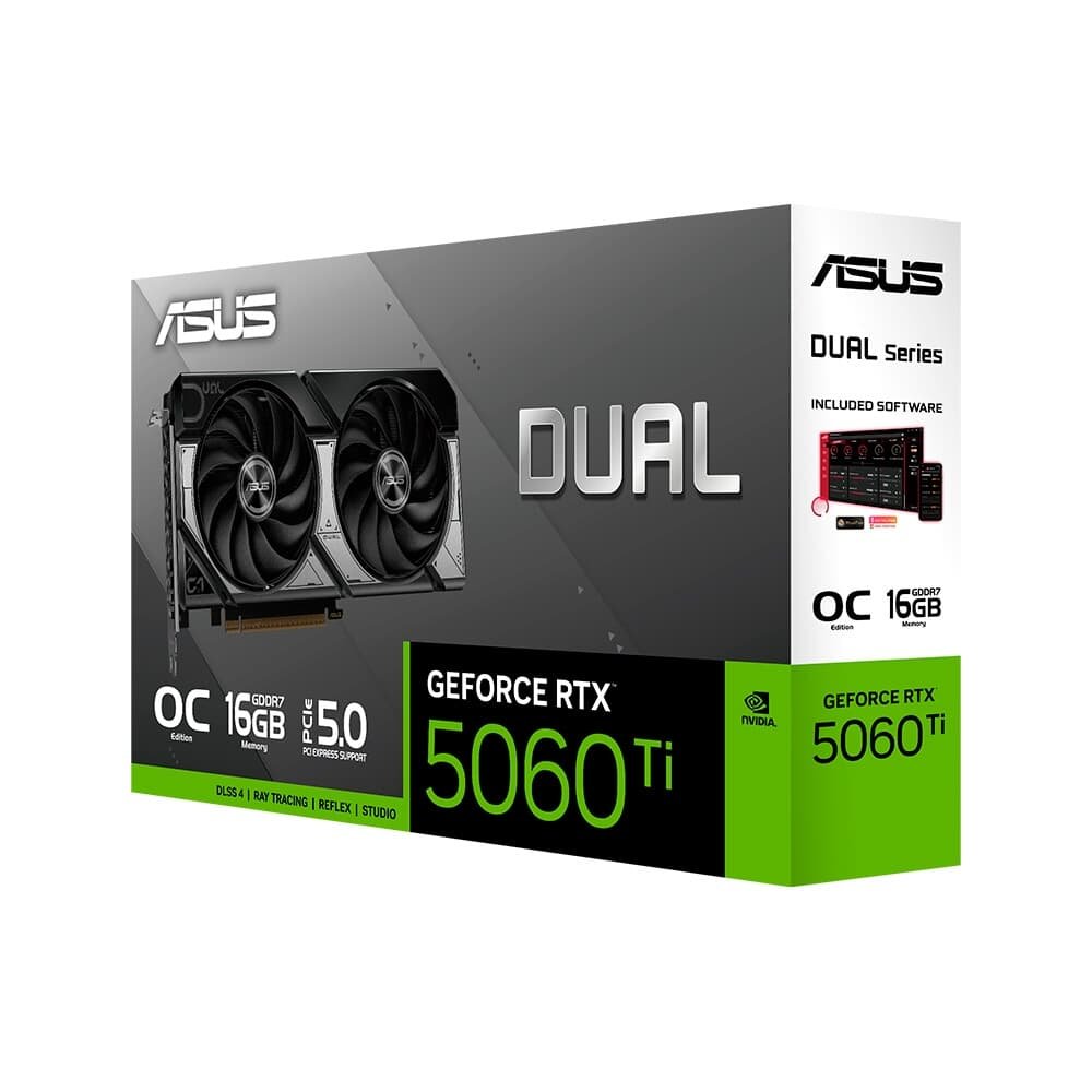 Placa de Vídeo ASUS DUAL RTX 5060 TI O16G NVIDIA GeForce, 16GB GDDR7, 2602MHz, 128 bits, OpenGL4.6, DLSS 4, Ray Tracing - 90YV0MH0-M0NA00 - view 16