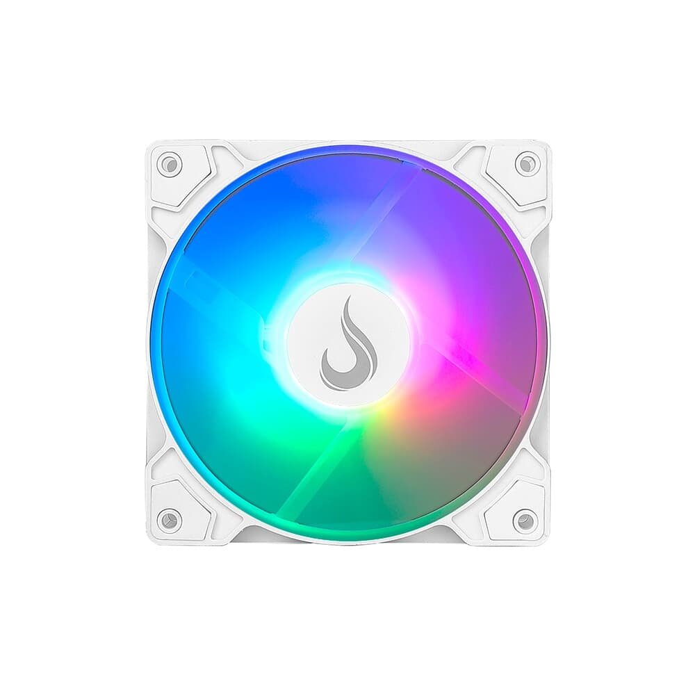 Kit 3 Fans Rise Mode Z 120mm ARGB Branco | KaBuM!