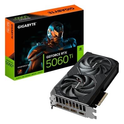  RTX 5060 TI Windforce, Gigabyte NVIDIA GeForce, 16 GB, GDDR7, 128 bits, DLSS 4, Ray Tracing - GV-N506TWF2-16GD