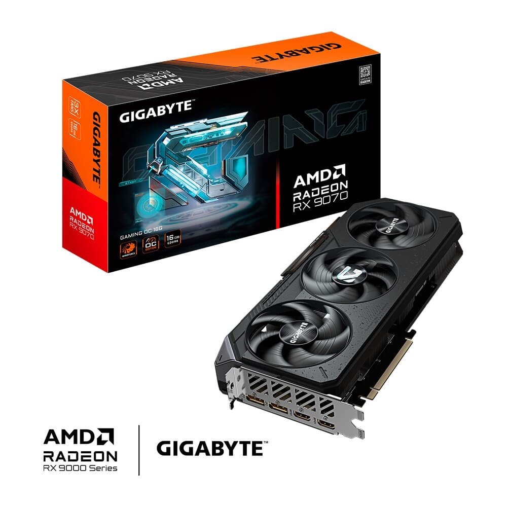 Imagem 11 de 11 do produto Placa de Vídeo Gigabyte RX 9070 Gaming OC AMD Radeon, 16GB, GDDR6, 256 bit, OpenGL 4.6 - GV-R9070GAMING OC-16GD
