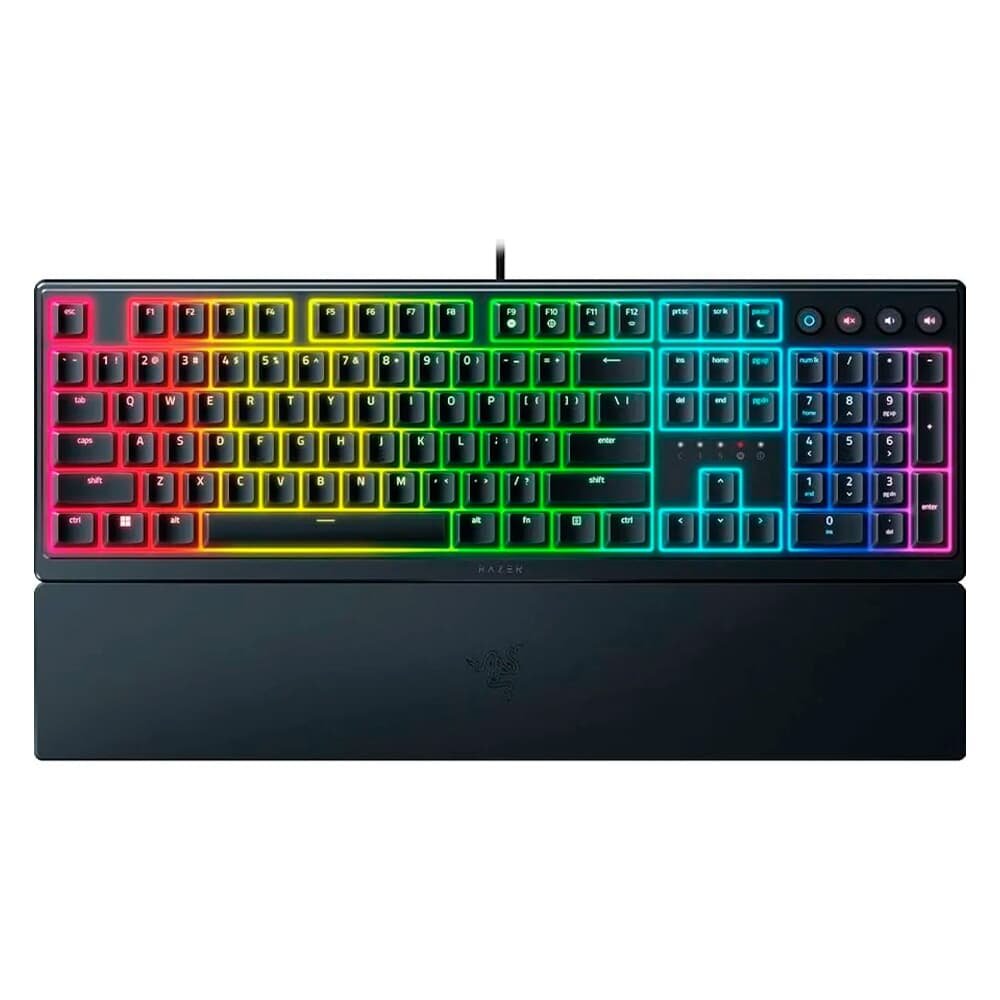 Teclado Gamer Razer Ornata V3 X, Chroma RGB, Membrana, Preto - RZ0304470200