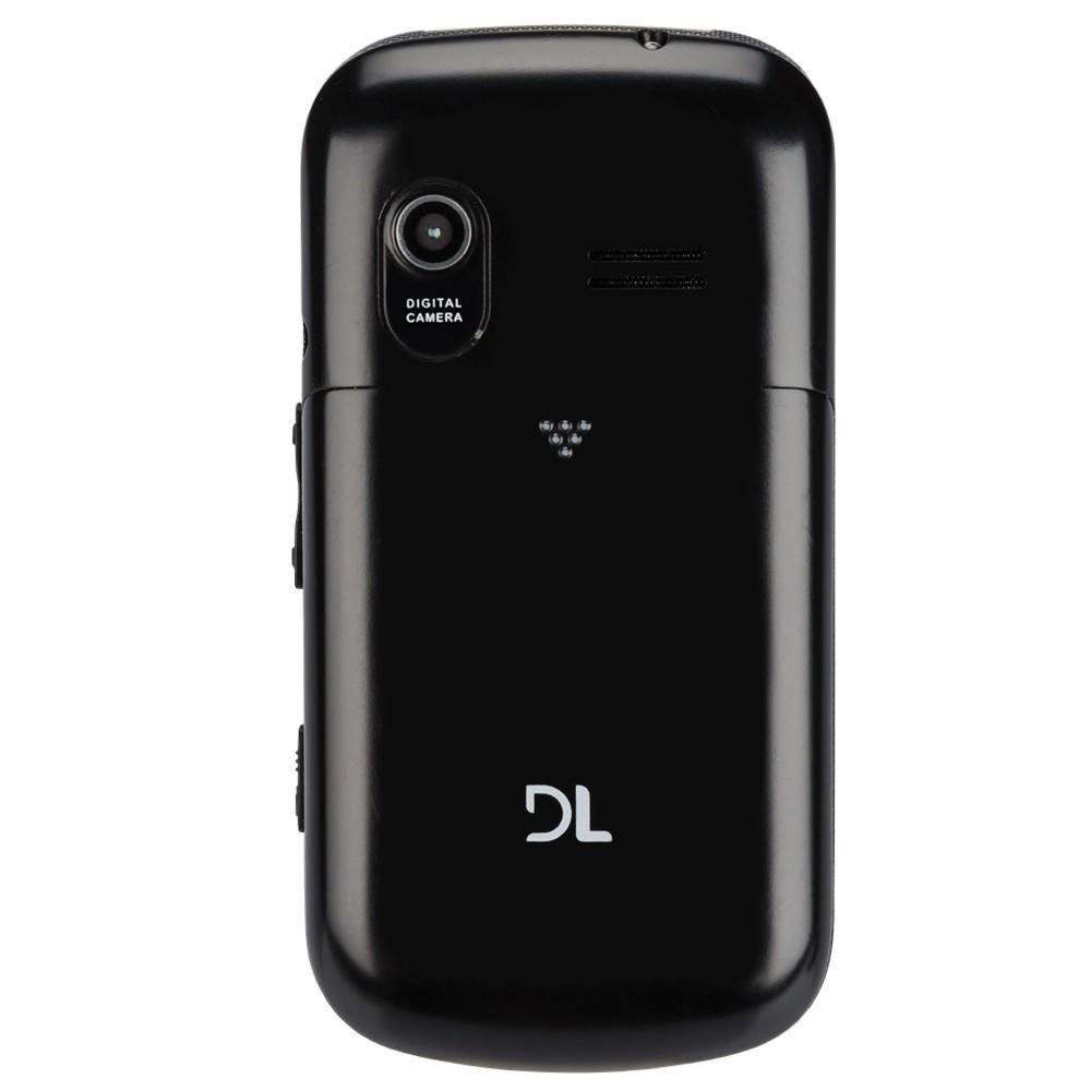 Imagem 3 de 3 do produto Celular DL YC-130, Tela 2.4´, Câmera, Rádio FM, MP3, Dual Chip, Botão SOS, Desbloqueado - Preto