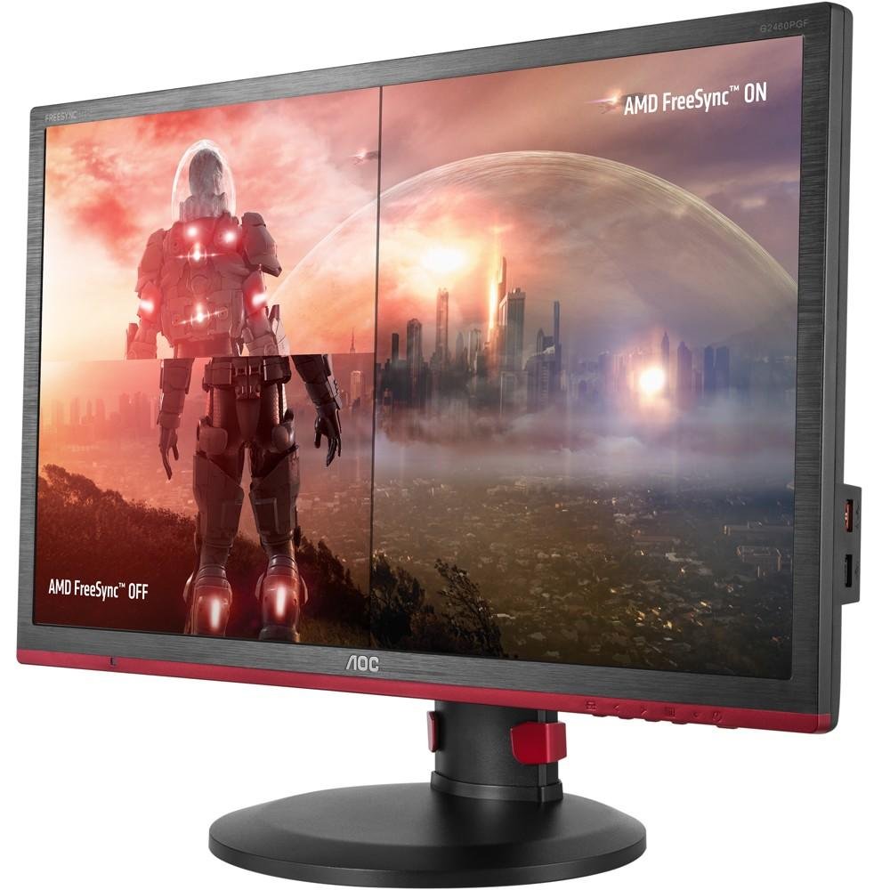 Monitor Gamer AOC Hero LED 24´ Widescreen, Full HD, HDMI/VGA/DVI/Display Port, FreeSync, Som Integrado, 144Hz, 1ms, Altura Ajustável - G2460PF Monitor Gamer AOC Hero LED 24´ Widescreen, Full HD, HDMI/VGA/DVI/Display Port, FreeSync, Som Integrado, 144Hz, 1ms, Altura Ajustável - G2460PF