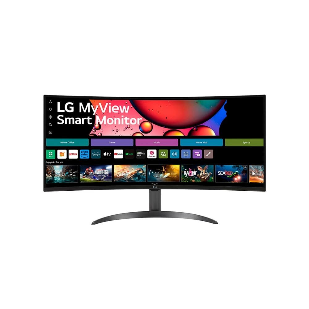"Monitor Smart Curvo LG MyView 34"", WQHD, WebOs, ThinQ, Apple AirPlay, Som Integrado - 34SR60QC-B.AWZM" - view 10