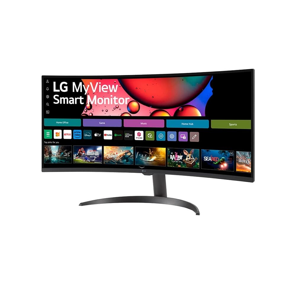 "Monitor Smart Curvo LG MyView 34"", WQHD, WebOs, ThinQ, Apple AirPlay, Som Integrado - 34SR60QC-B.AWZM" - view 11