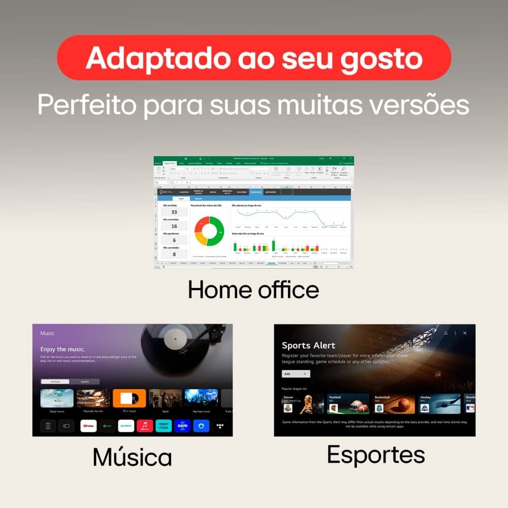 "Monitor Smart Curvo LG MyView 34"", WQHD, WebOs, ThinQ, Apple AirPlay, Som Integrado - 34SR60QC-B.AWZM" - view 5