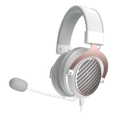 Headset Gamer Redragon Luna, Microfone Omnidirecional Removível, USB e cabo Y, Branco - H540W