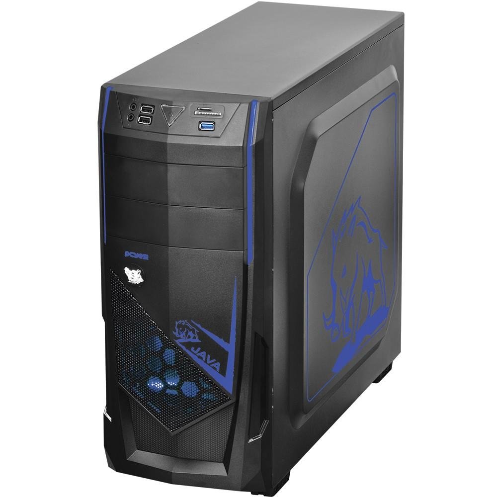 Imagem 6 de 7 do produto Gabinete Gamer PCYES mid-tower Java Azul com 2 fans LED Azul Lateral em acrílico – JAVAPTOAZ2FCA