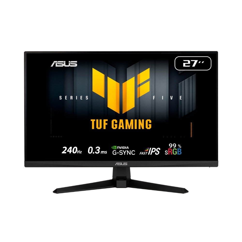 "Monitor Gamer ASUS TUF 27"", Full HD, 240Hz, 0.3ms, Fast IPS, VRR, G-Sync Comp, FreeSync Premium, HDR10, Som Integrado, Preto - VG279QM5A"