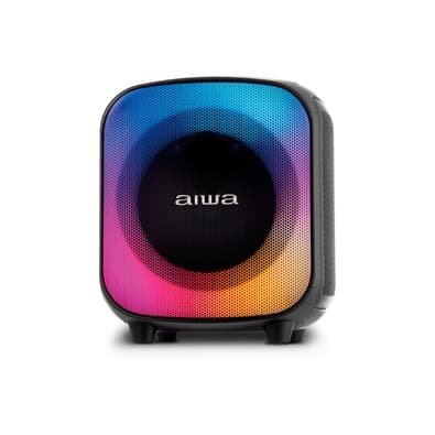 Caixa De Som AIWA Party Box Bivolt, RGB, Bluetooth 5.3, Preto - AWS-PB-07