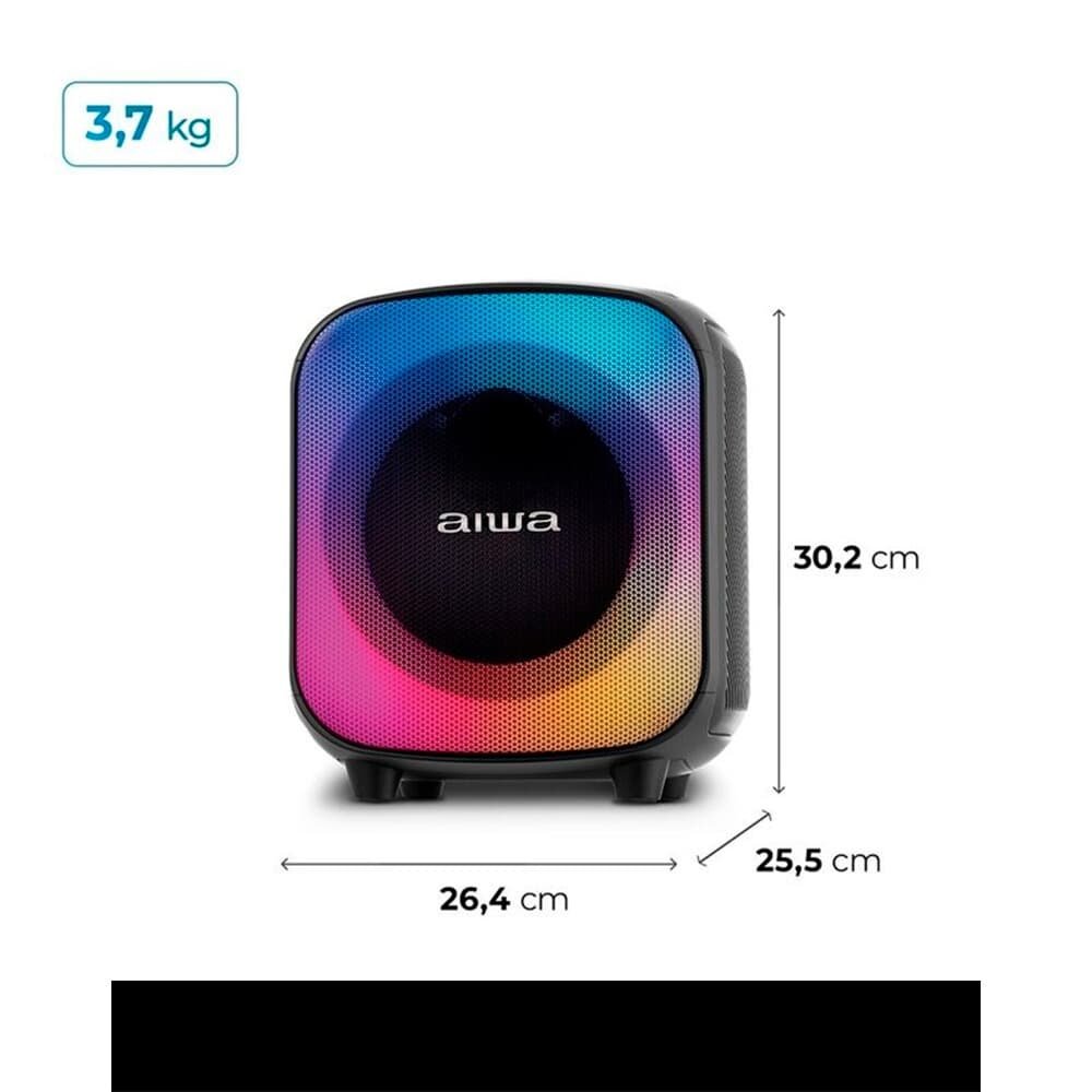 Caixa De Som AIWA Party Box Bivolt, RGB, Bluetooth 5.3, Preto - AWS-PB-07 - view 9