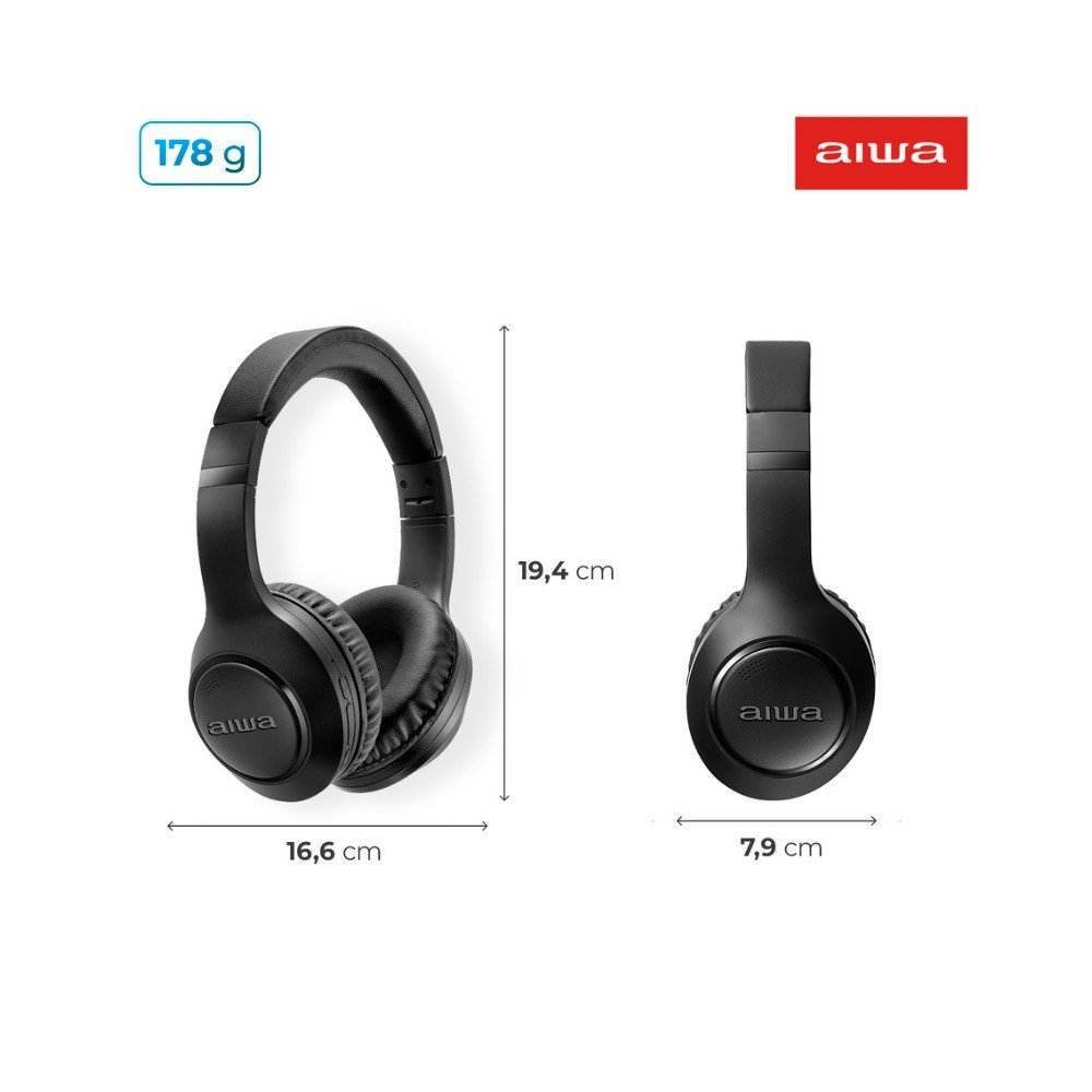 Headphone AIWA, Bluetooth 5.4, Cancelamento de Ruído ANC, Preto - AWS-( Balão.info)-04-B - foto 10