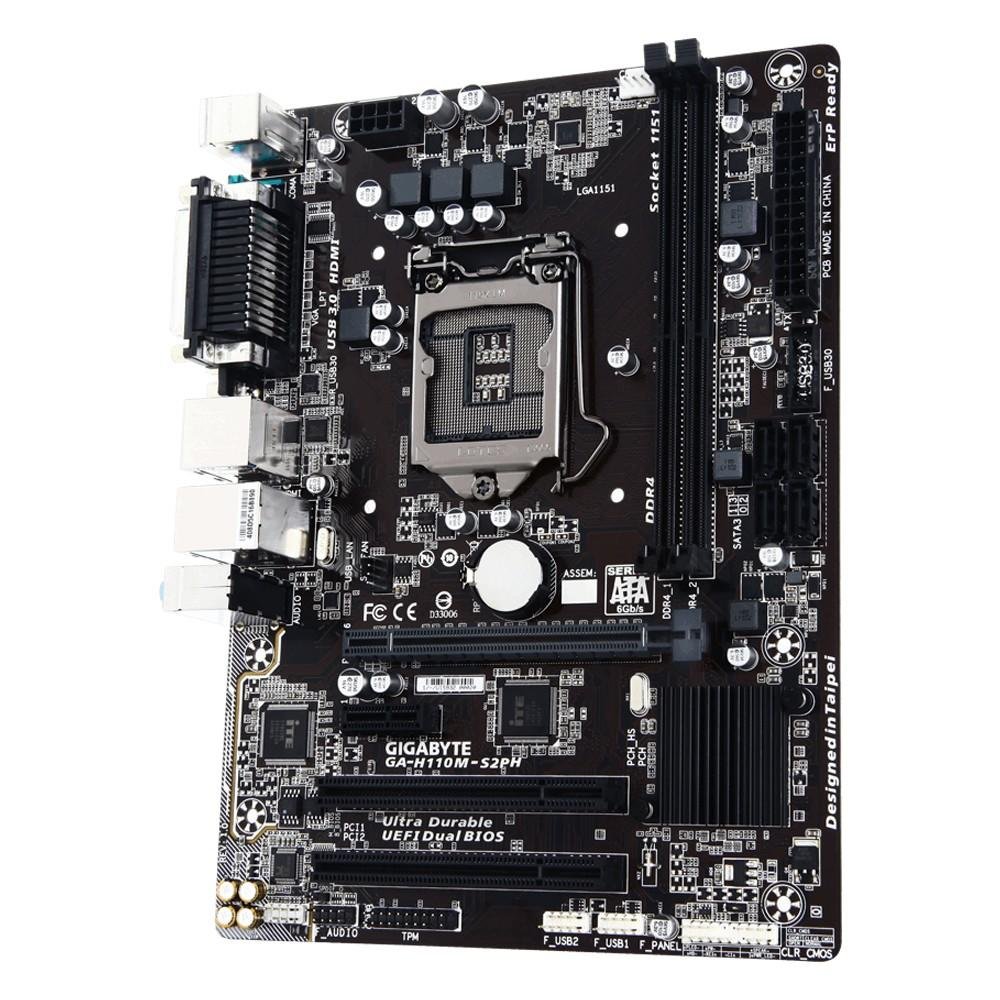 Placa-Mãe Gigabyte GA-H110M-S2PH (rev. 1.0), Intel LGA 1151, mATX, DDR4 Placa-Mãe Gigabyte GA-H110M-S2PH (rev. 1.0), Intel LGA 1151, mATX, DDR4