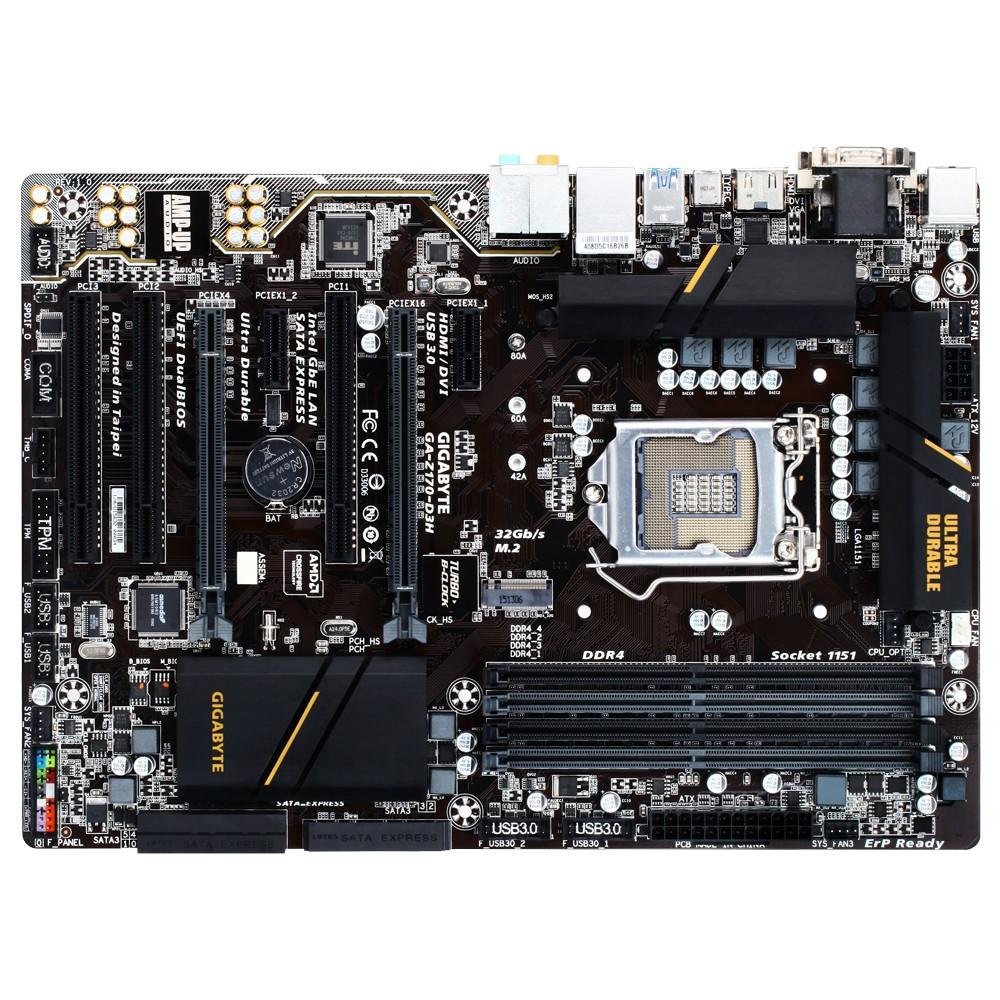 Placa-Mãe Gigabyte GA-Z170-D3H, Intel LGA 1151, ATX, DDR4