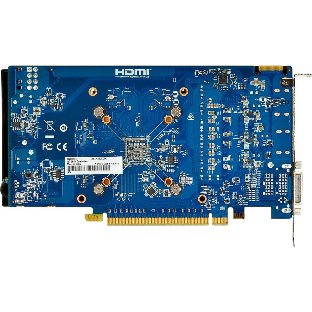 Placa de Vídeo VGA AMD PcYes RADEON R7 260X 1GB GDDR5 128Bits Hammer Dual-FAN PH260X12801D5 (H260XQM1GD)