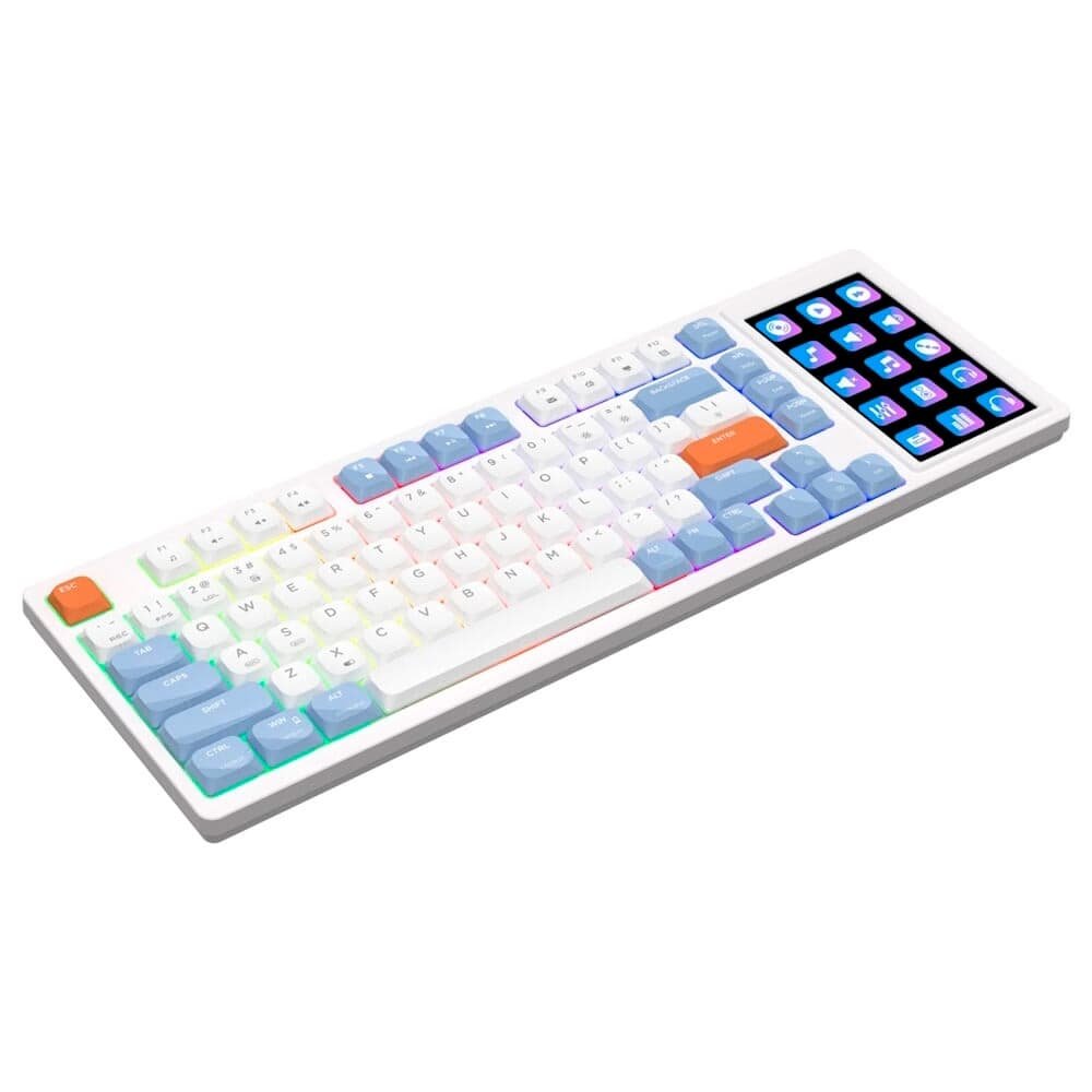 Teclado Mecânico Gamer Ajazz ( Balão.info), RGB, USB-C, Switch Huannuo Short Tea, Azul, Branco e Laranja - ( Balão.info - foto 3