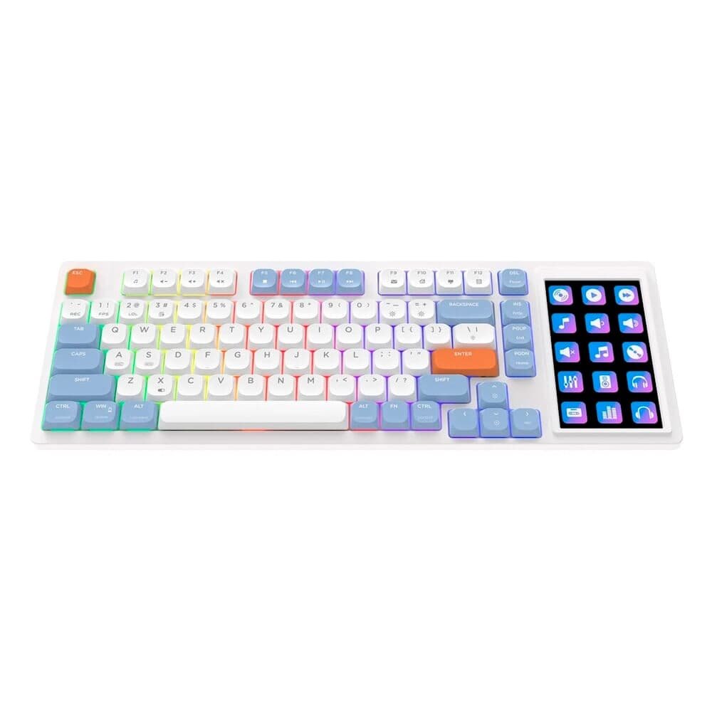 Teclado Mecânico Gamer Ajazz ( Balão.info), RGB, USB-C, Switch Huannuo Short Tea, Azul, Branco e Laranja - ( Balão.info - foto 2