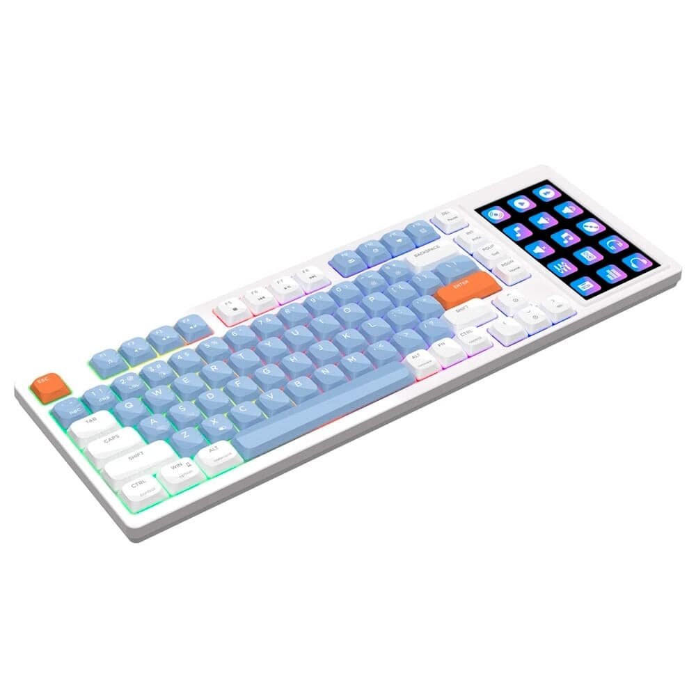 Teclado Mecânico Gamer Ajazz ( Balão.info), USB-C, Branco, Azul e Laranja - ( Balão.info - foto 2