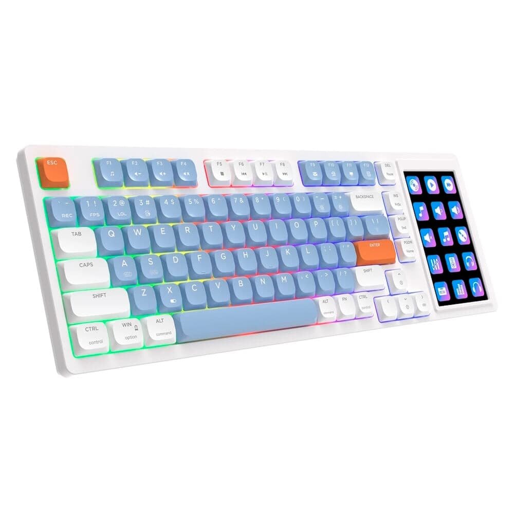 Teclado Mecânico Gamer Ajazz ( Balão.info), USB-C, Branco, Azul e Laranja - ( Balão.info - foto 4