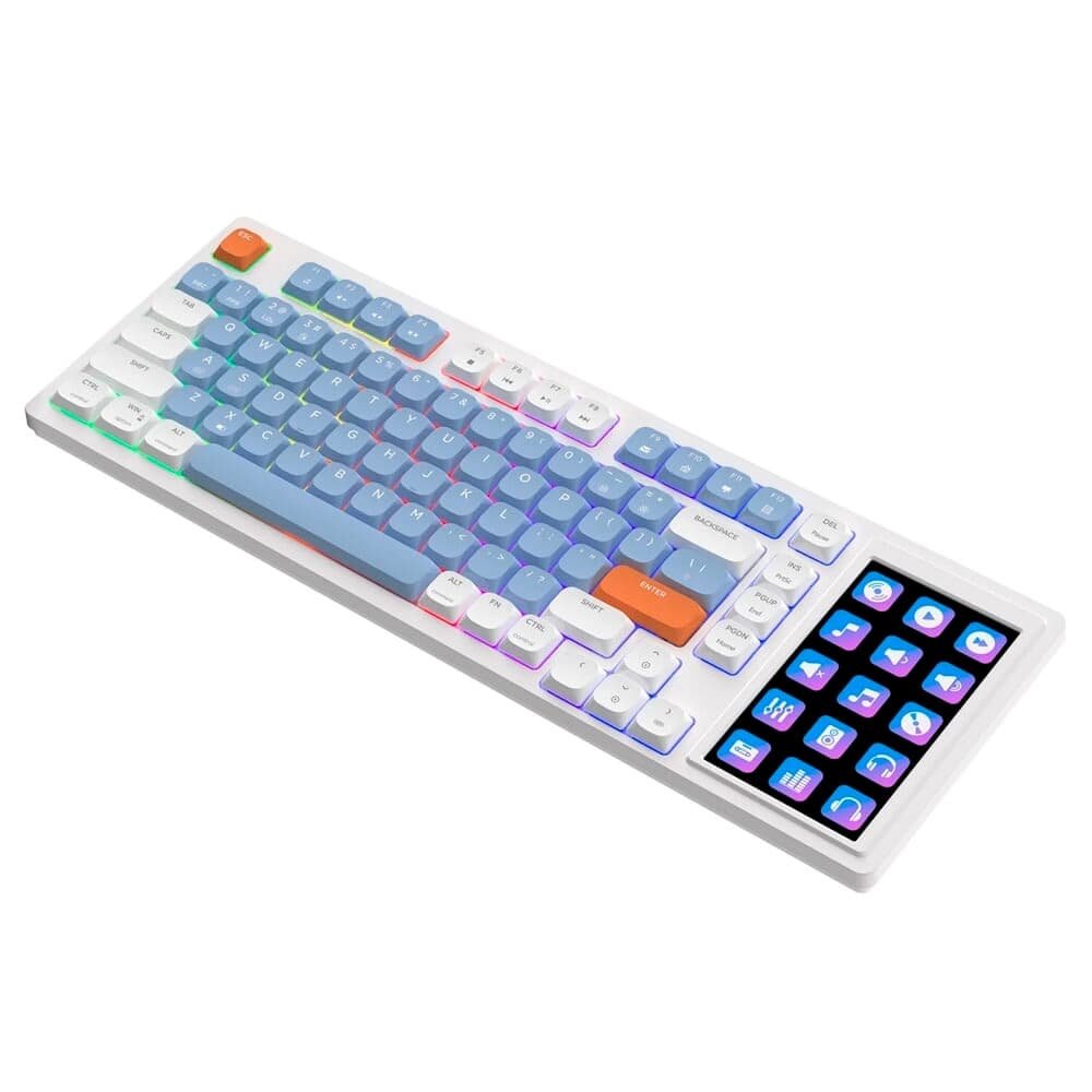 Teclado Mecânico Gamer Ajazz ( Balão.info), USB-C, Branco, Azul e Laranja - ( Balão.info - foto 3