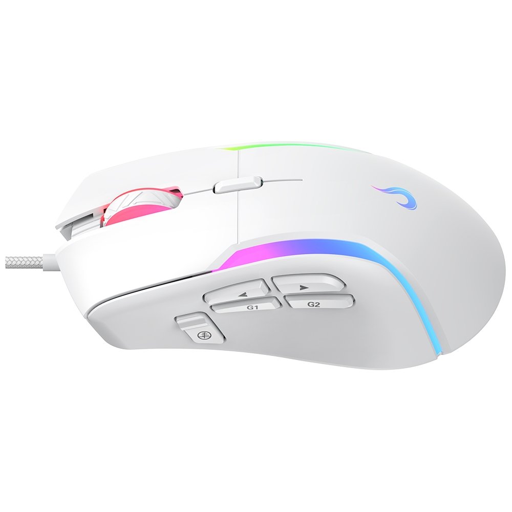 Mouse Gamer ( Balão.info) Laser White RGB, ( Balão.info) DPI, 9 Botões, Branco - RM-MG-L-W - foto 3