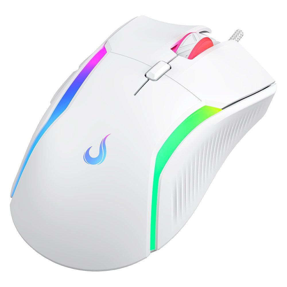 Mouse Gamer ( Balão.info) Laser White RGB, ( Balão.info) DPI, 9 Botões, Branco - RM-MG-L-W - foto 5