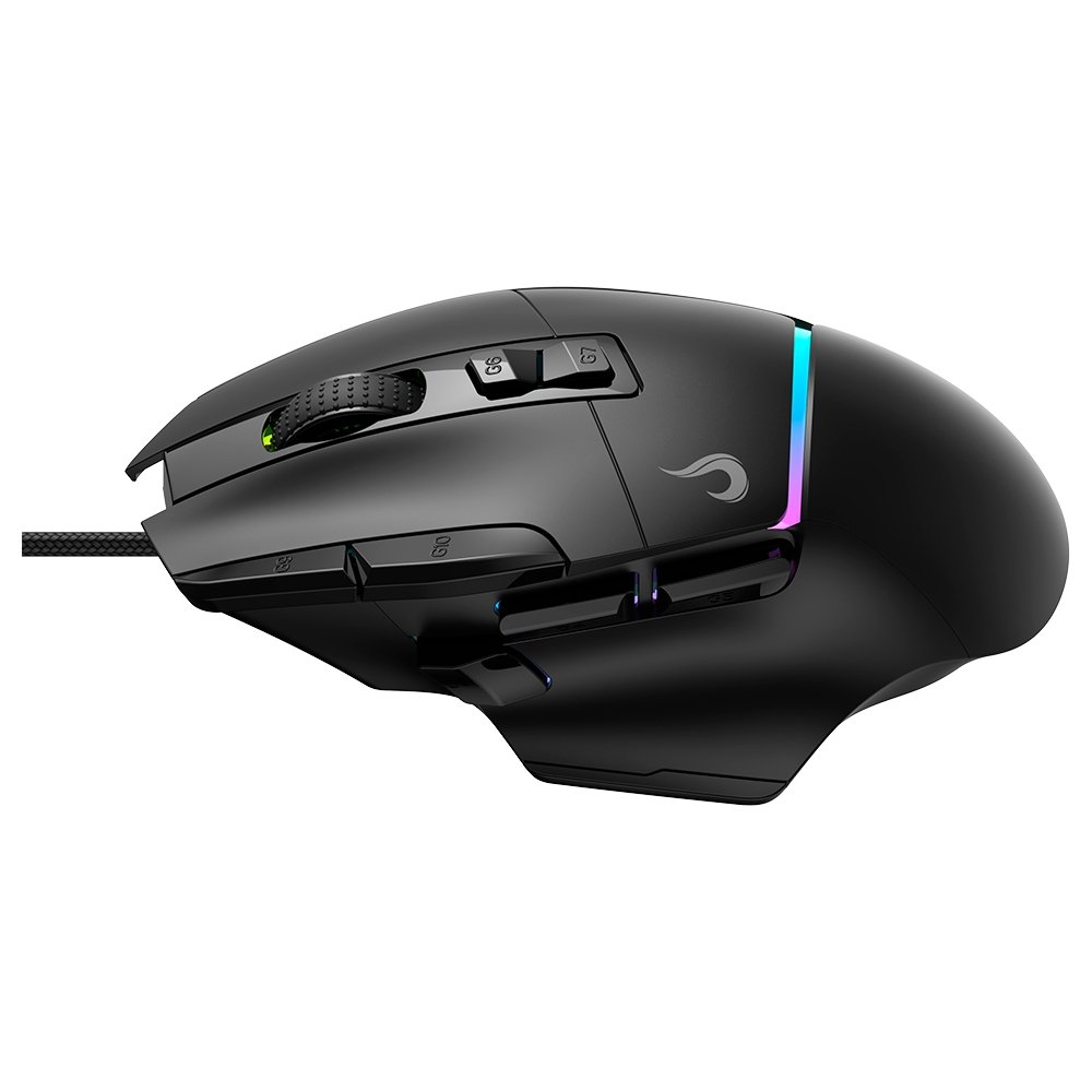 Imagem 3 de 5 do produto Mouse Gamer Rise Mode Laser Pro Black RGB, 16000 DPI, 10 Botões, Preto - RM-MG-LP-B