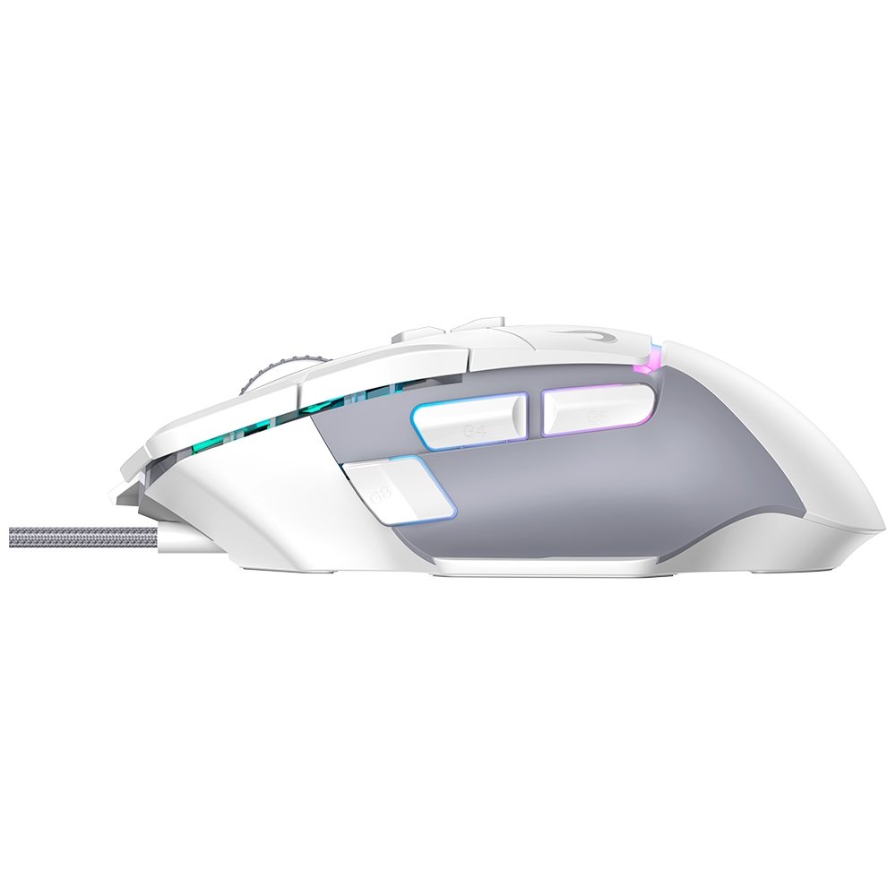 Mouse Gamer Rise Mode Laser Pro White RGB, 16000 DPI, 10 Botões, Branco - RM-MG-LP-W - view 2