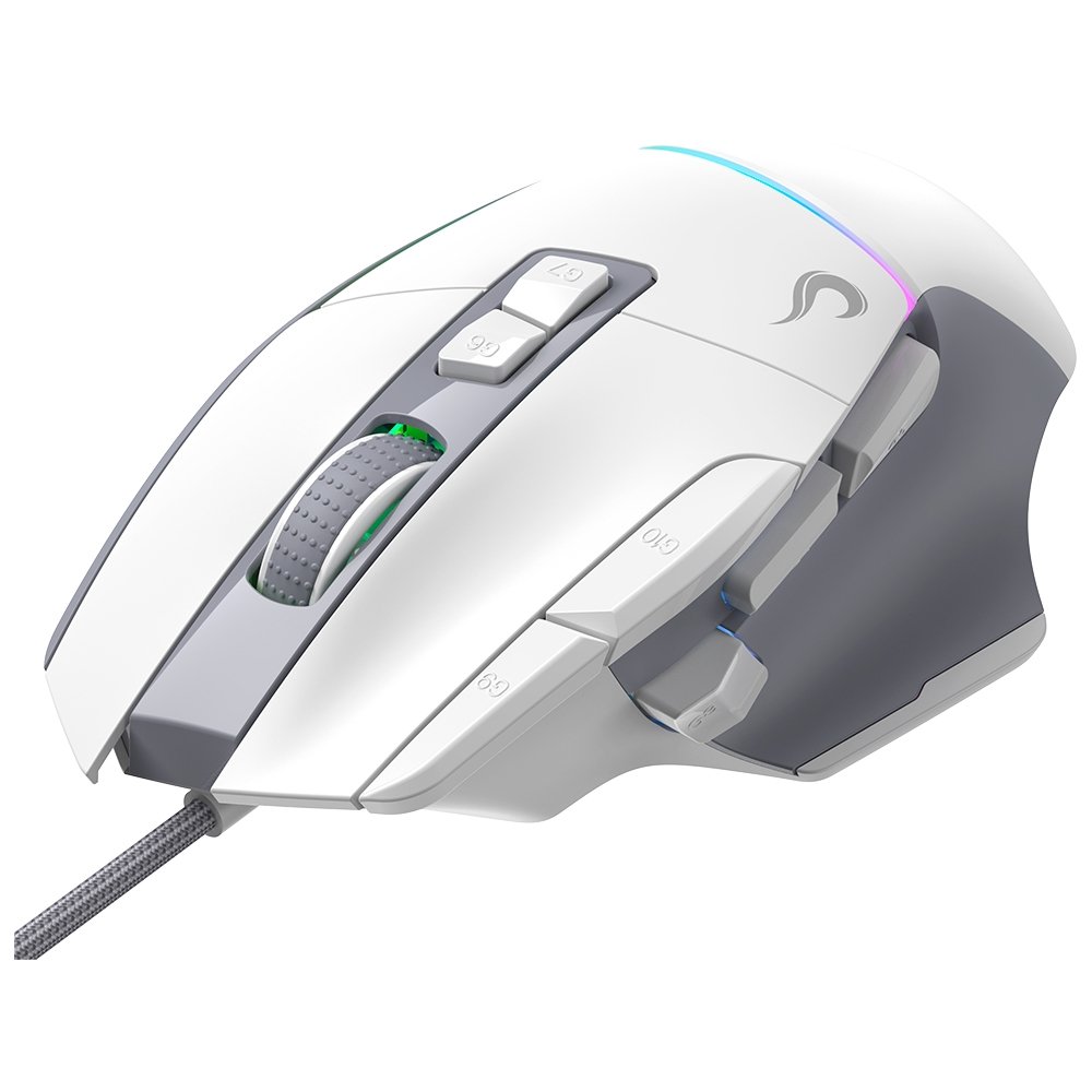 Mouse Gamer Rise Mode Laser Pro White RGB, 16000 DPI, 10 Botões, Branco - RM-MG-LP-W - view 4
