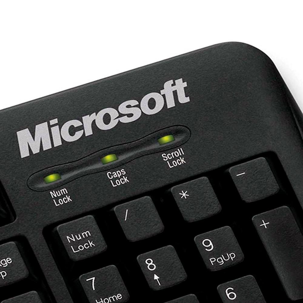 Teclado Microsoft Padrão Wired 200 USB Black JWD-00001