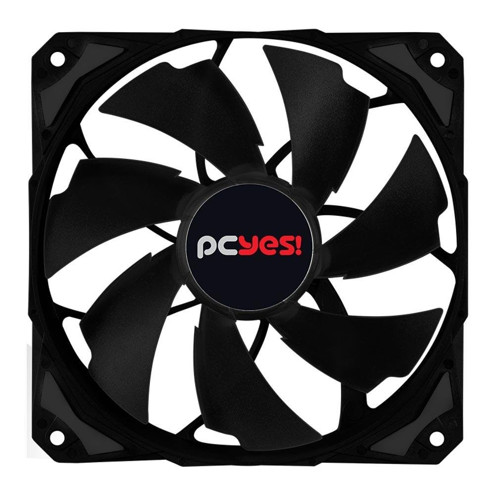 Imagem 3 de 4 do produto Cooler FAN PCYES Fury F4 Preto 120mm sem LED – F4120PT