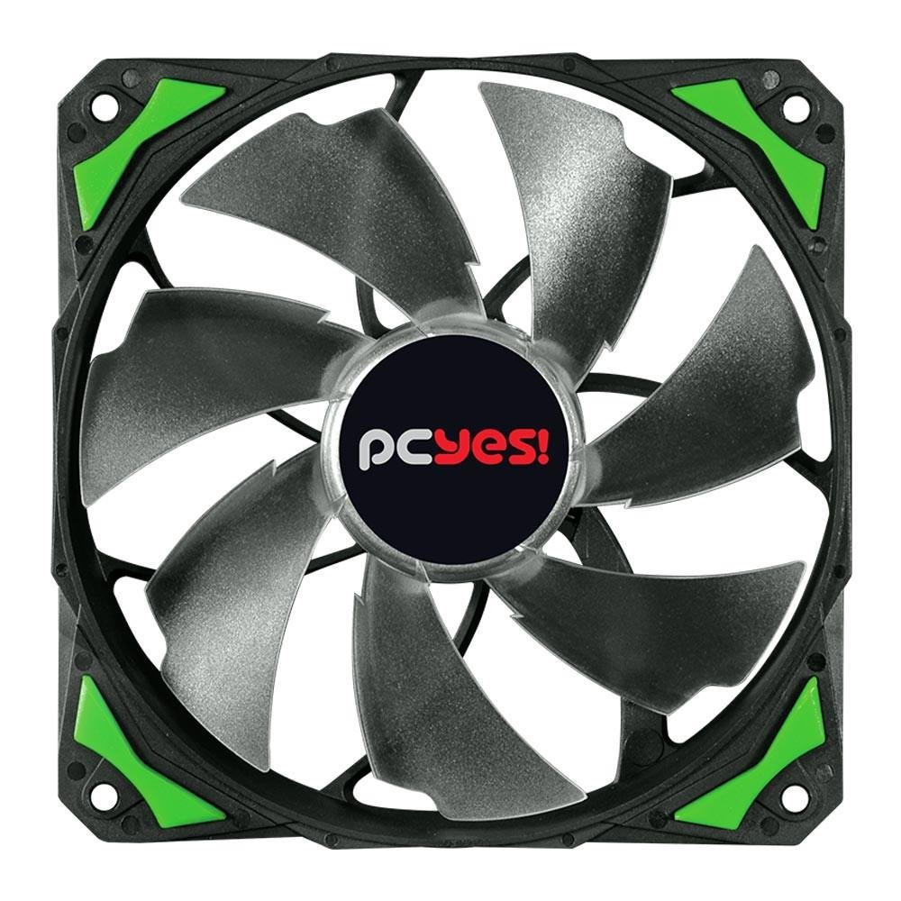 Imagem 5 de 5 do produto Cooler FAN PCYES Fury F4 Verde 120mm LED Verde – F4120LDVD