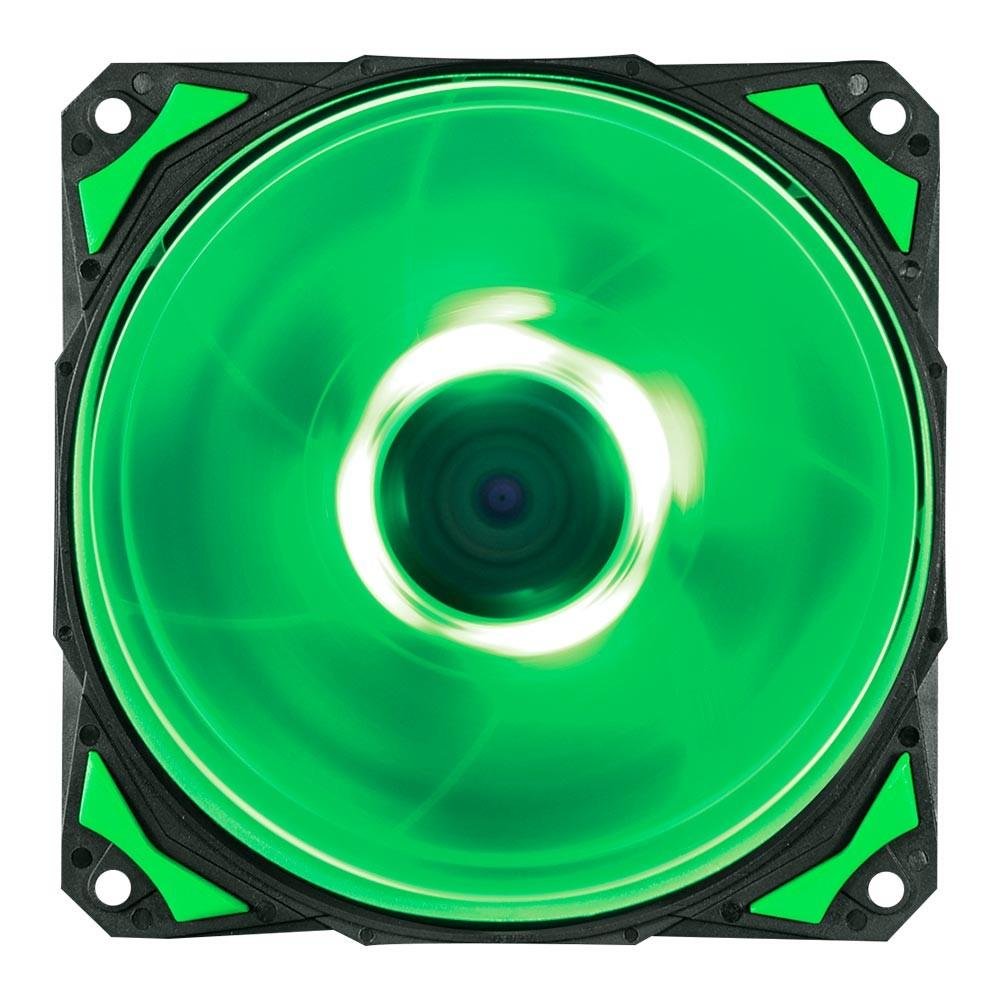 Imagem 2 de 5 do produto Cooler FAN PCYES Fury F4 Verde 120mm LED Verde – F4120LDVD