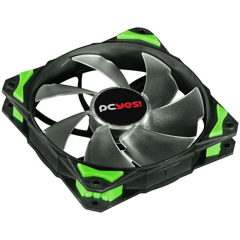 Imagem 3 de 5 do produto Cooler FAN PCYES Fury F4 Verde 120mm LED Verde – F4120LDVD