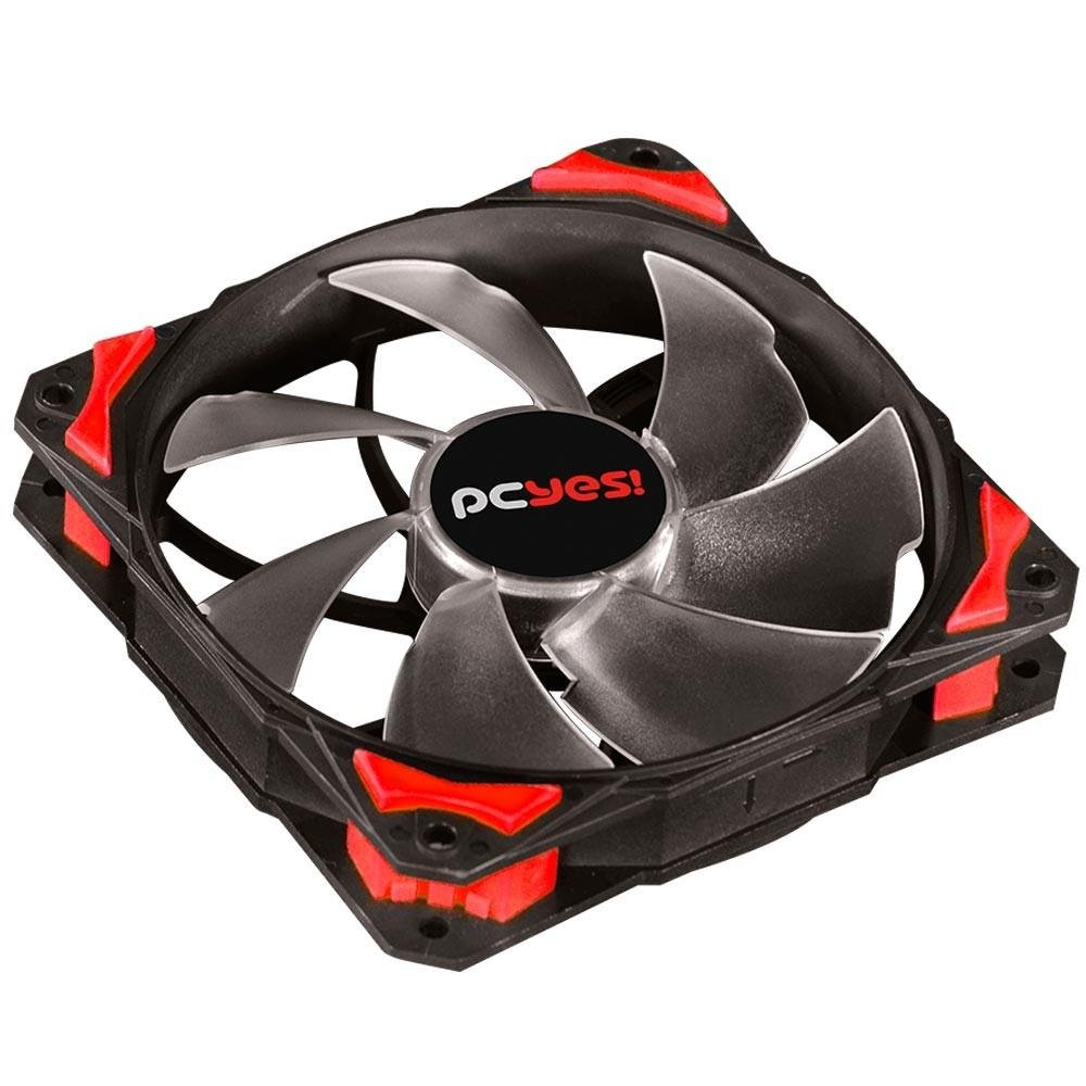 Imagem 2 de 4 do produto Cooler FAN PCYES Fury F5 Vermelho 120mm LED Vermelho – F5120LDVM