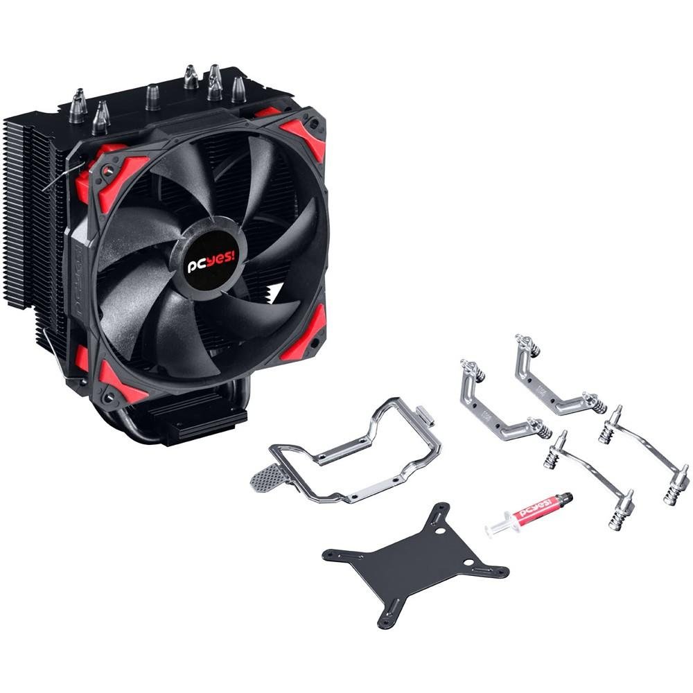 Cooler para Processador PCYES Zero K Z4 Vermelho 120mm sem LED AMD/Intel - ACZK4120